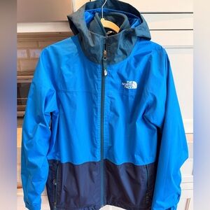 North Face Blue Hooded Jacket with zip in/out fleece, size Boys XL(18-20